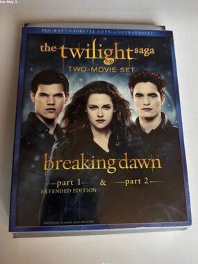 “NEW” Twilight Breaking Dawn (Parts 1 & 2)-BLU-RAY + DIGITAL COPY + ULTRA VIOLET